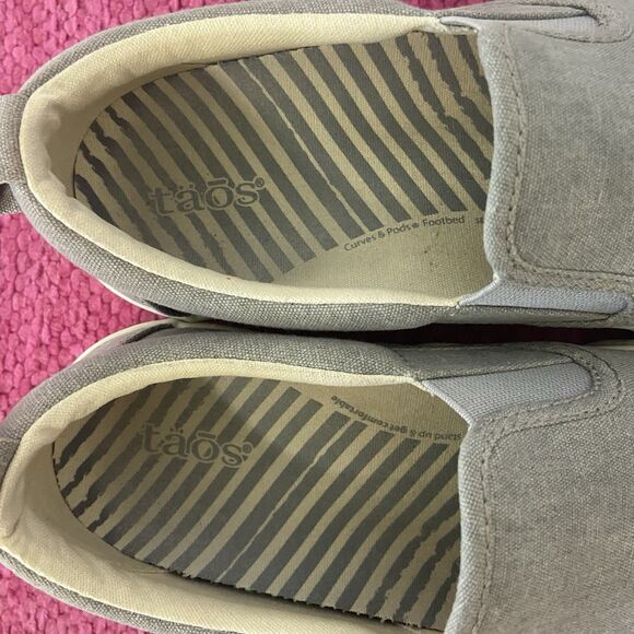 Taos Footwear Rubber Soul Slip On Canvas Sneakers Gray Size 6.5 - Picture 6 of 10